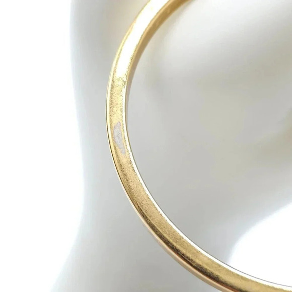 Vintage Monet Gold Tone Bangle Bracelet For Women Size Small - Picture 4 of 5